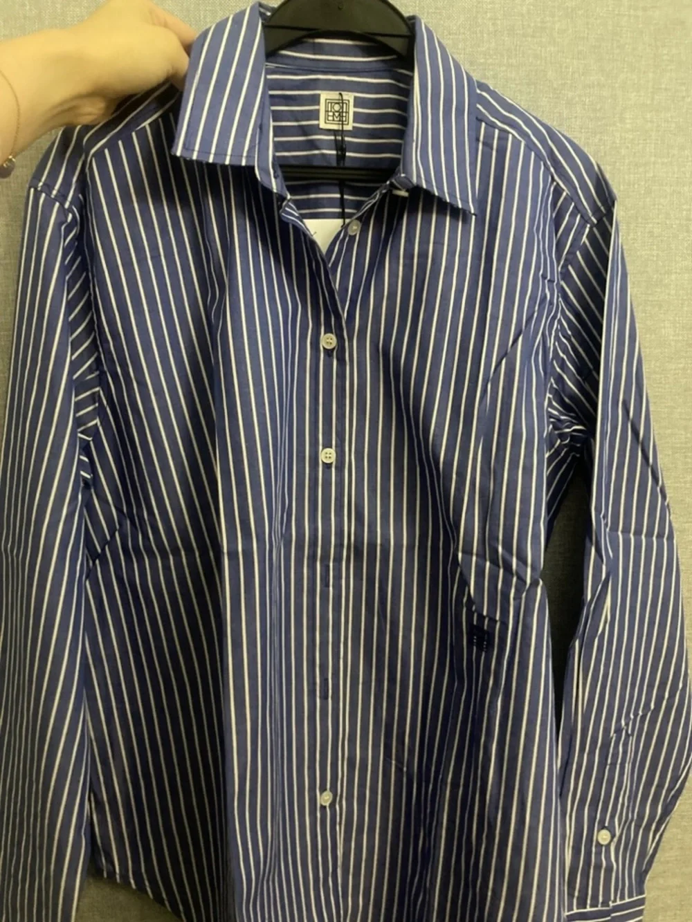 Toteme Striped Blue Button-Up women’s Shirt